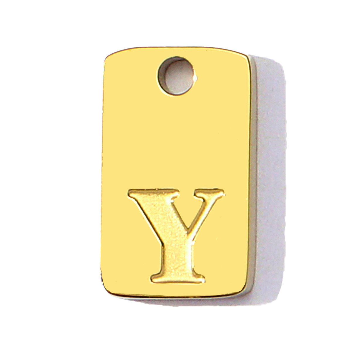 6pcs/pack Stainless Steel Square Tag A-Z Letters Charms Alphabet Small Pendant for Women DIY Jewelry Bracelet Making