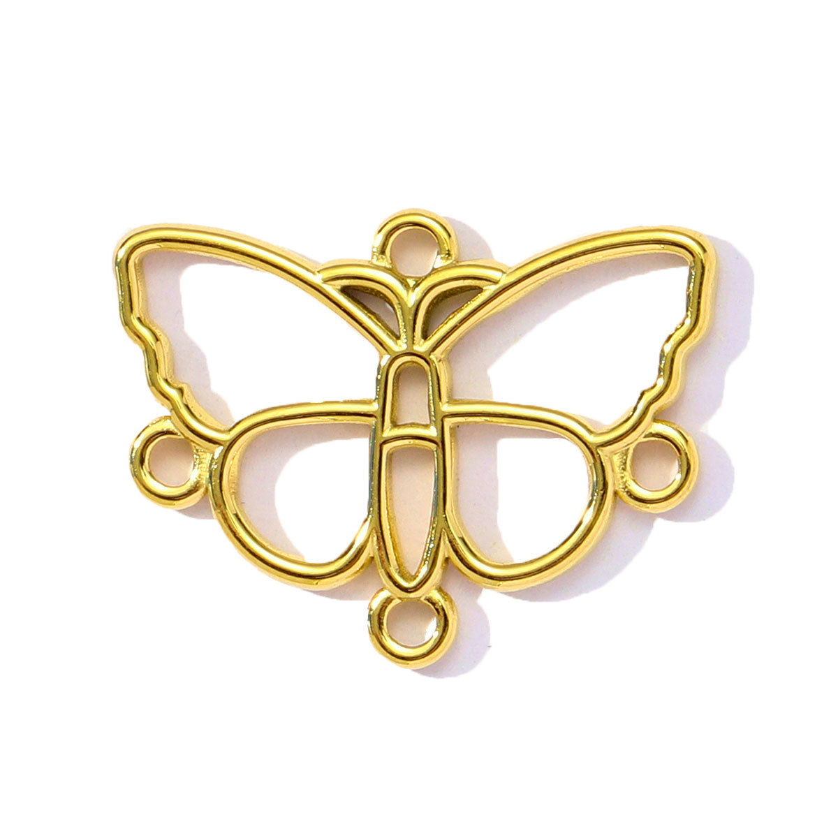 6pcs/pack Geometry Stainless Steel Fan Waterdrop Butterfly Heart Pendants for Women DIY Jewelry Earring Making Wholesale