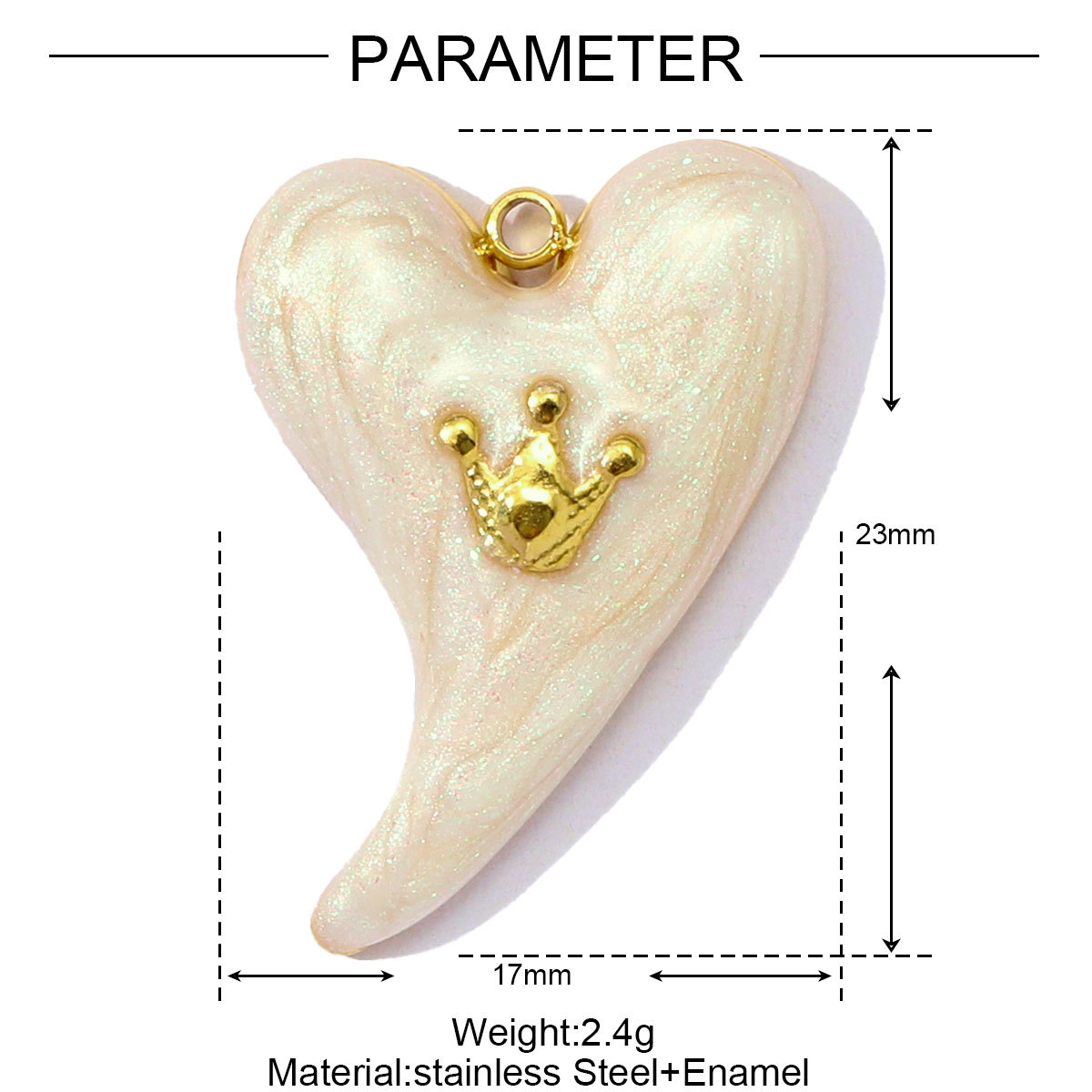 6pcs/pack Wholesale Stainless Steel Enamel Star Moon Heart Pendants Evil Eye DIY Charms Women Jewelry Necklace Making
