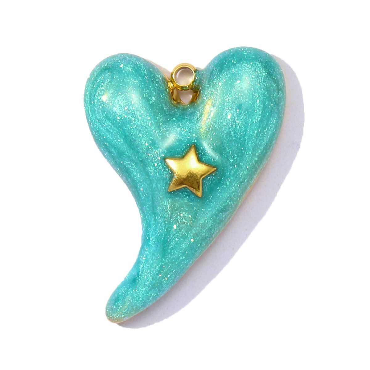 6pcs/pack Wholesale Stainless Steel Enamel Star Moon Heart Pendants Evil Eye DIY Charms Women Jewelry Necklace Making
