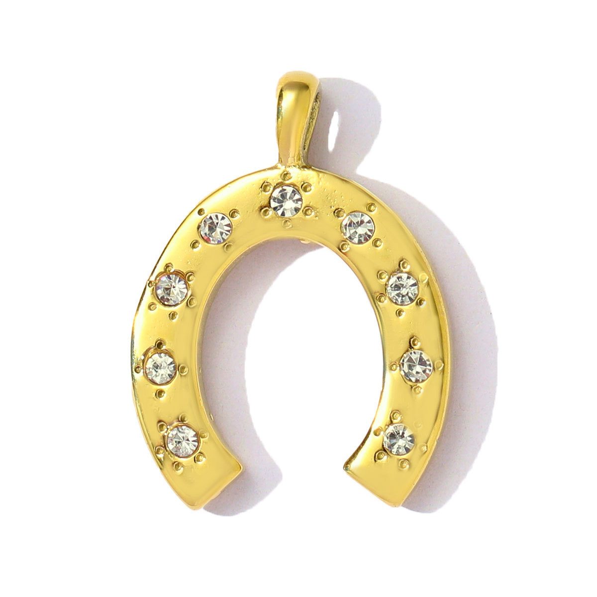 6pcs/pack Cross Human Face Mask Stainless Steel Horseshoe teeth Pendants for Women DIY Jewelry Necklace Making Charms
