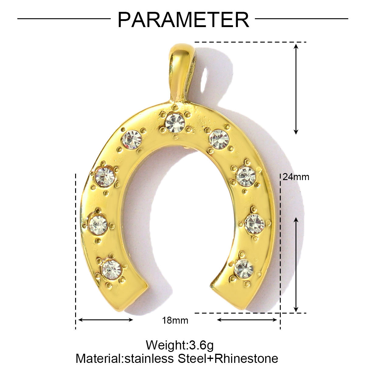 6pcs/pack Cross Human Face Mask Stainless Steel Horseshoe teeth Pendants for Women DIY Jewelry Necklace Making Charms