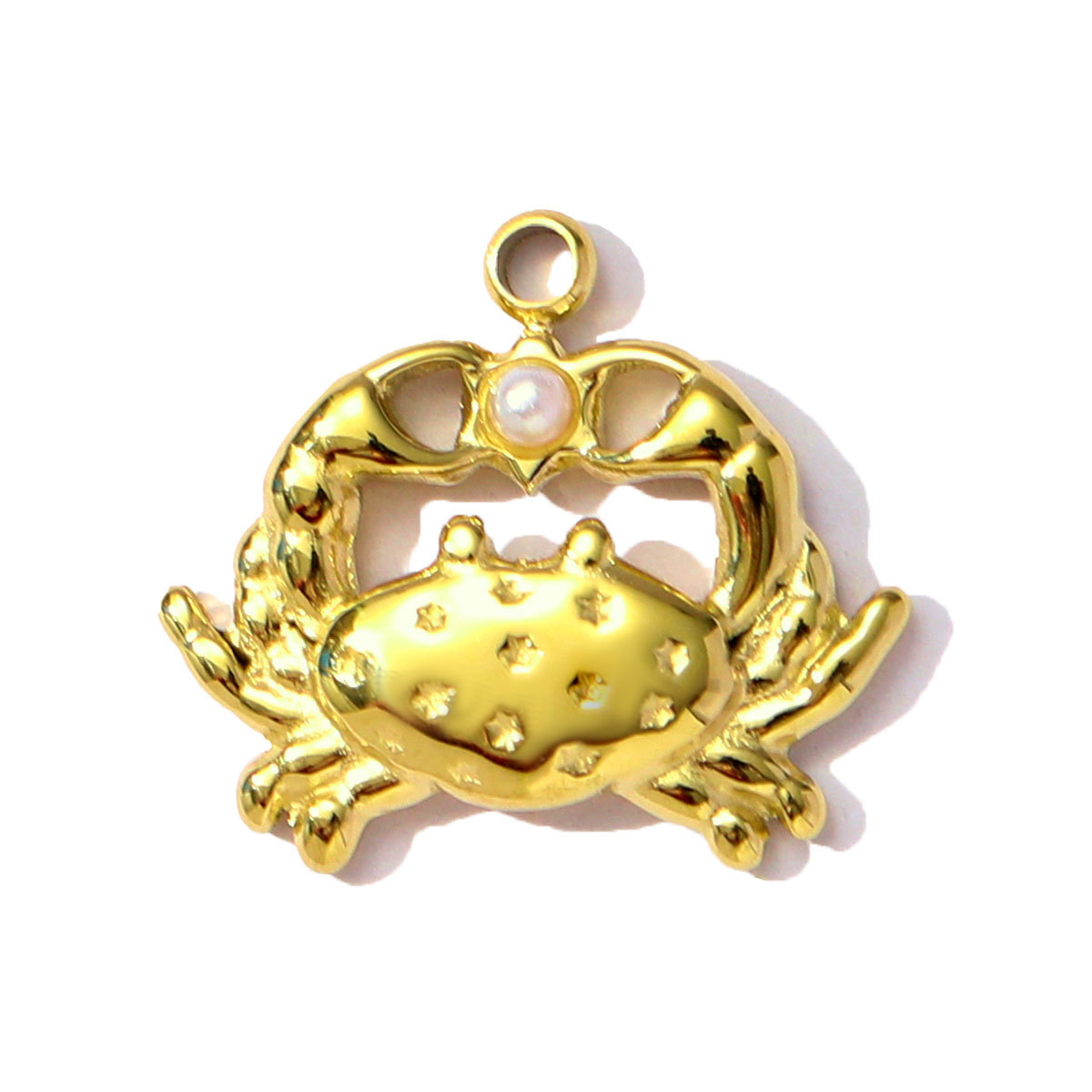 6pcs/pack Stainless Steel Enamel Starfish Snakehead Crab Pendants Elephant Cherry Charms for Women DIY Jewelry Necklace Bracelet Making