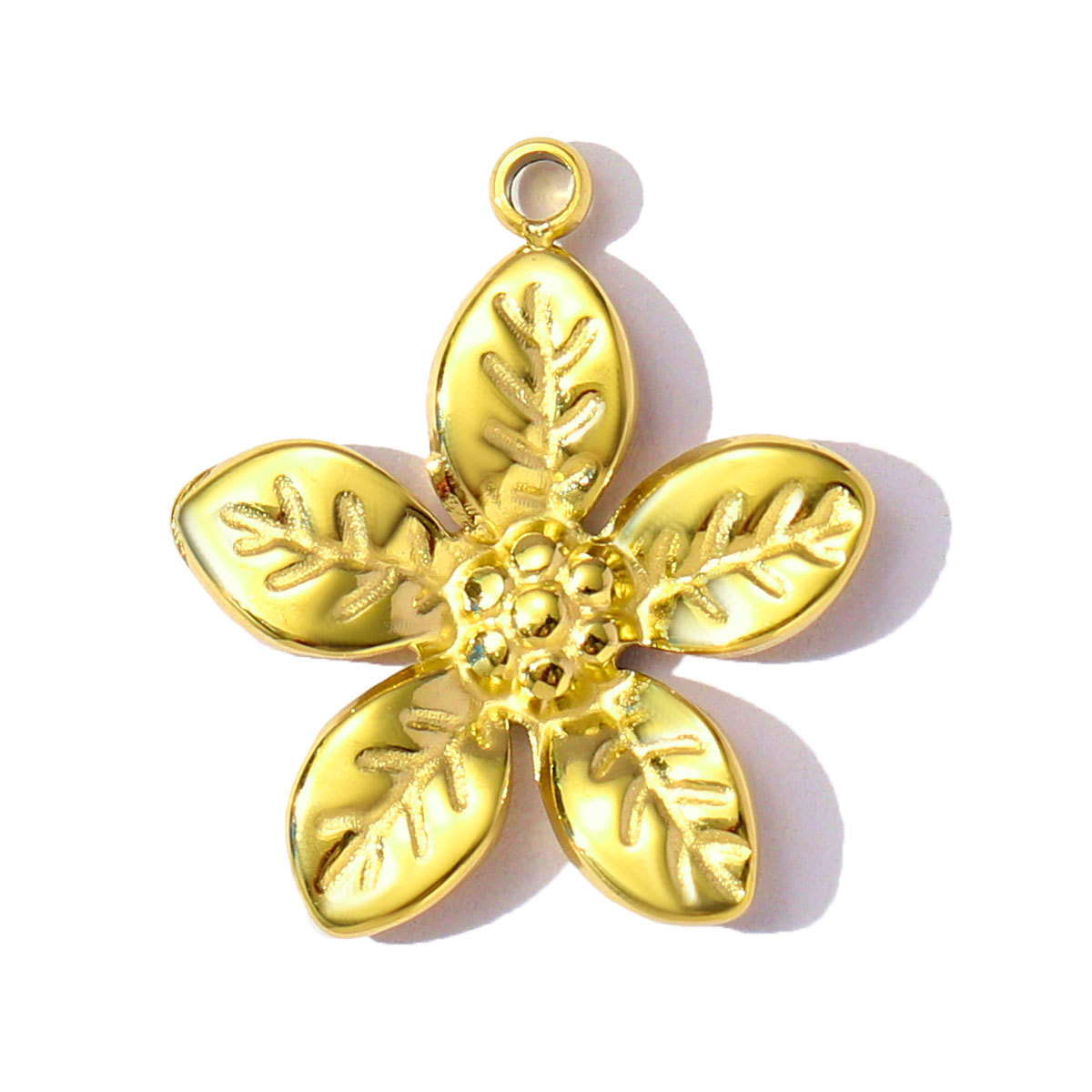 6pcs/pack Lucky Clover Lotus Stainless Steel Enamel Flower Heart Pendants Cross Charms for Women DIY Jewelry Necklace Making