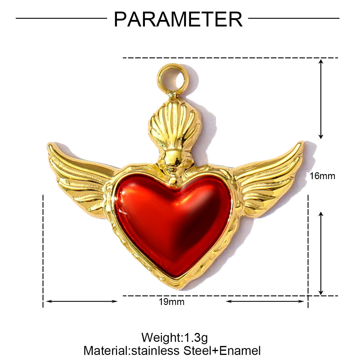 6pcs/pack Lucky Clover Lotus Stainless Steel Enamel Flower Heart Pendants Cross Charms for Women DIY Jewelry Necklace Making