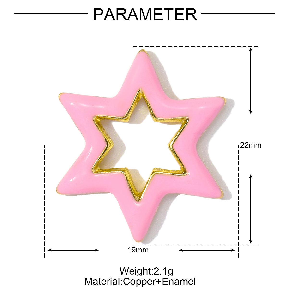 6pcs/pack Copper Cubic Zircon Enamel Heart Hexagram Diy Charms Women Cross Turtle Star Necklace Pendants Heart Jewelry Wholesale