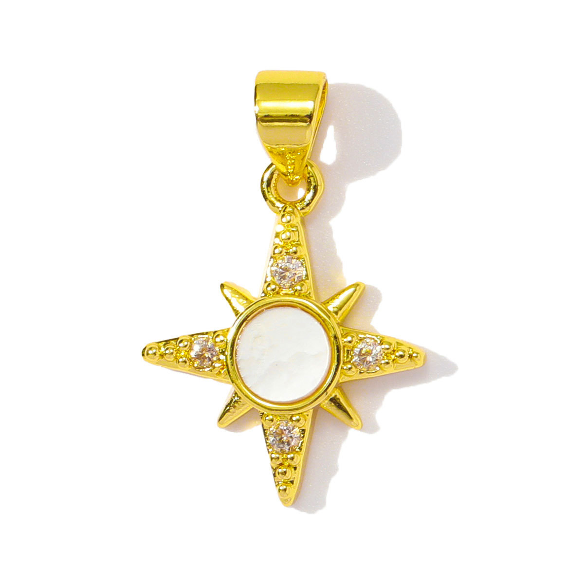 6pcs/pack Copper Cubic Zircon Enamel Heart Hexagram Diy Charms Women Cross Turtle Star Necklace Pendants Heart Jewelry Wholesale