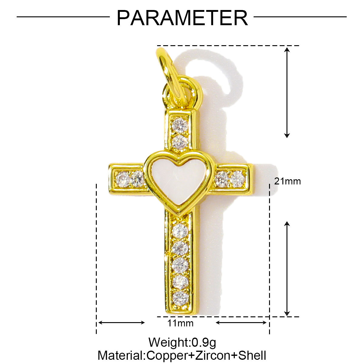 6pcs/pack Copper Cubic Zircon Enamel Heart Hexagram Diy Charms Women Cross Turtle Star Necklace Pendants Heart Jewelry Wholesale