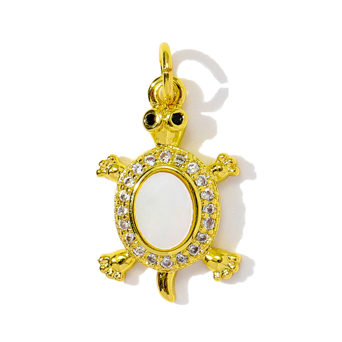 6pcs/pack Copper Cubic Zircon Enamel Heart Hexagram Diy Charms Women Cross Turtle Star Necklace Pendants Heart Jewelry Wholesale