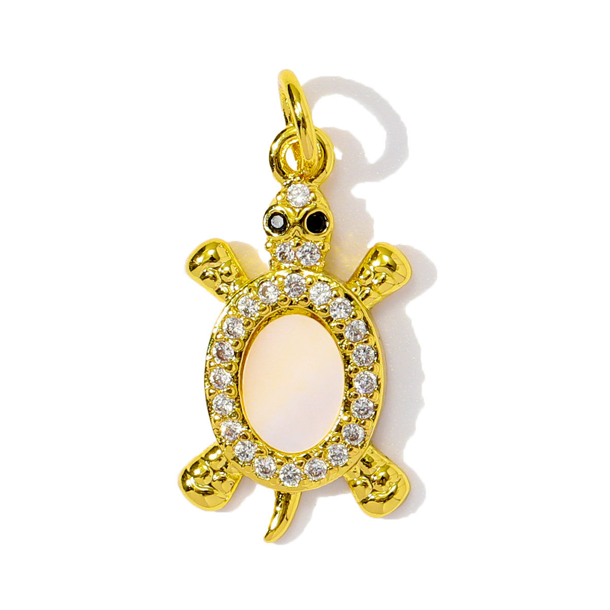 6pcs/pack Copper Cubic Zircon Enamel Heart Hexagram Diy Charms Women Cross Turtle Star Necklace Pendants Heart Jewelry Wholesale