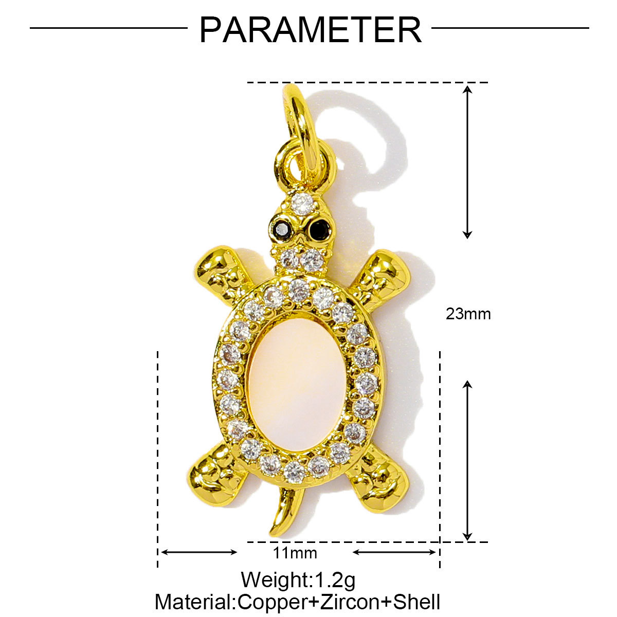 6pcs/pack Copper Cubic Zircon Enamel Heart Hexagram Diy Charms Women Cross Turtle Star Necklace Pendants Heart Jewelry Wholesale
