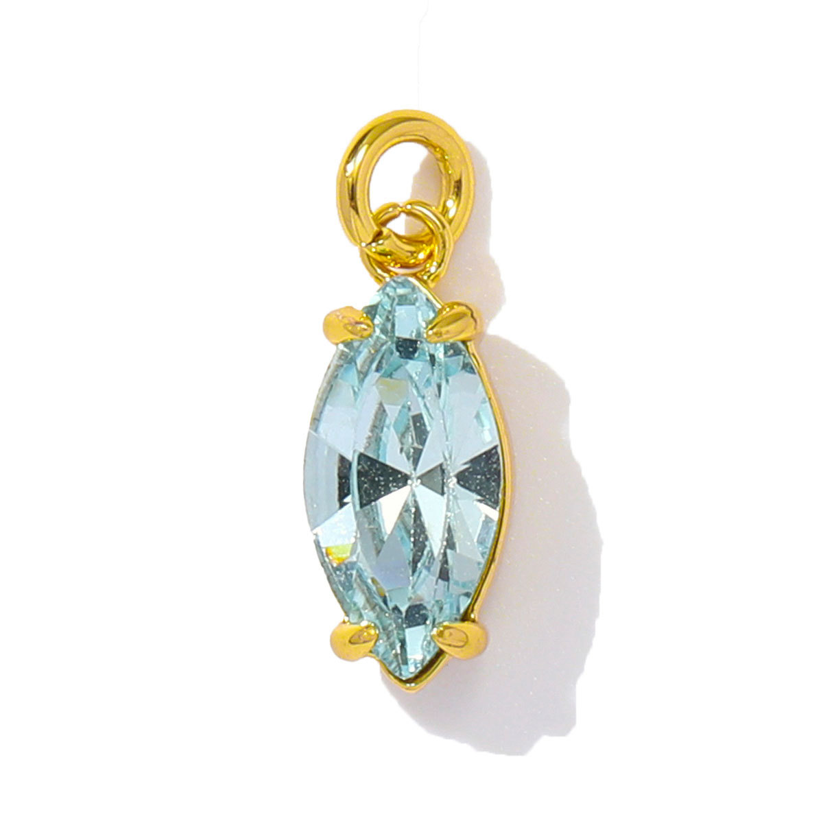 6pcs/pack Wholesale Copper Cubic Zircon Oval Round Diy Bracelet Charms Women Crystal Eye Heart Necklace Pendants Jewelry