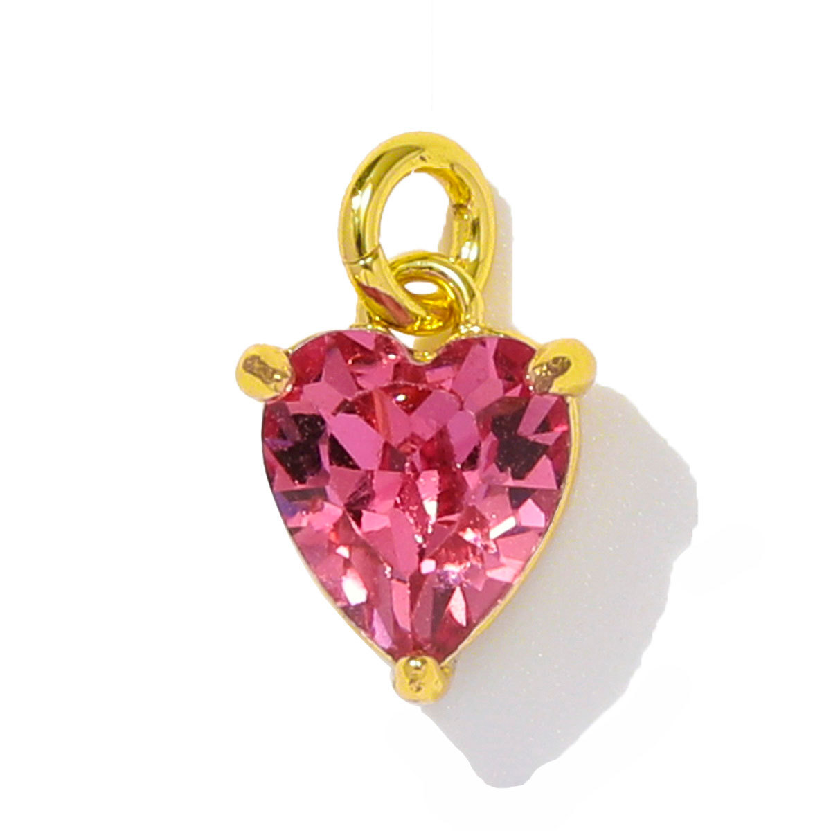 6pcs/pack Wholesale Copper Cubic Zircon Oval Round Diy Bracelet Charms Women Crystal Eye Heart Necklace Pendants Jewelry