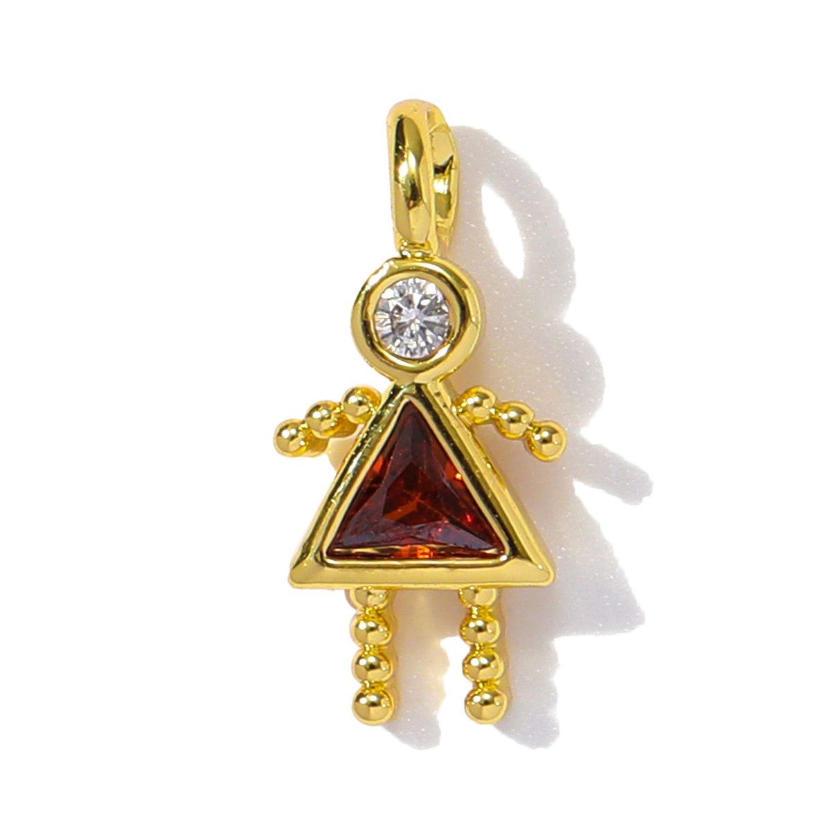 6pcs/pack Wholesale Copper Cute Boy Girl Diy Charms Women Astronauts Spacecraft Necklace Pendants Rainbow Umbrella Jewelry