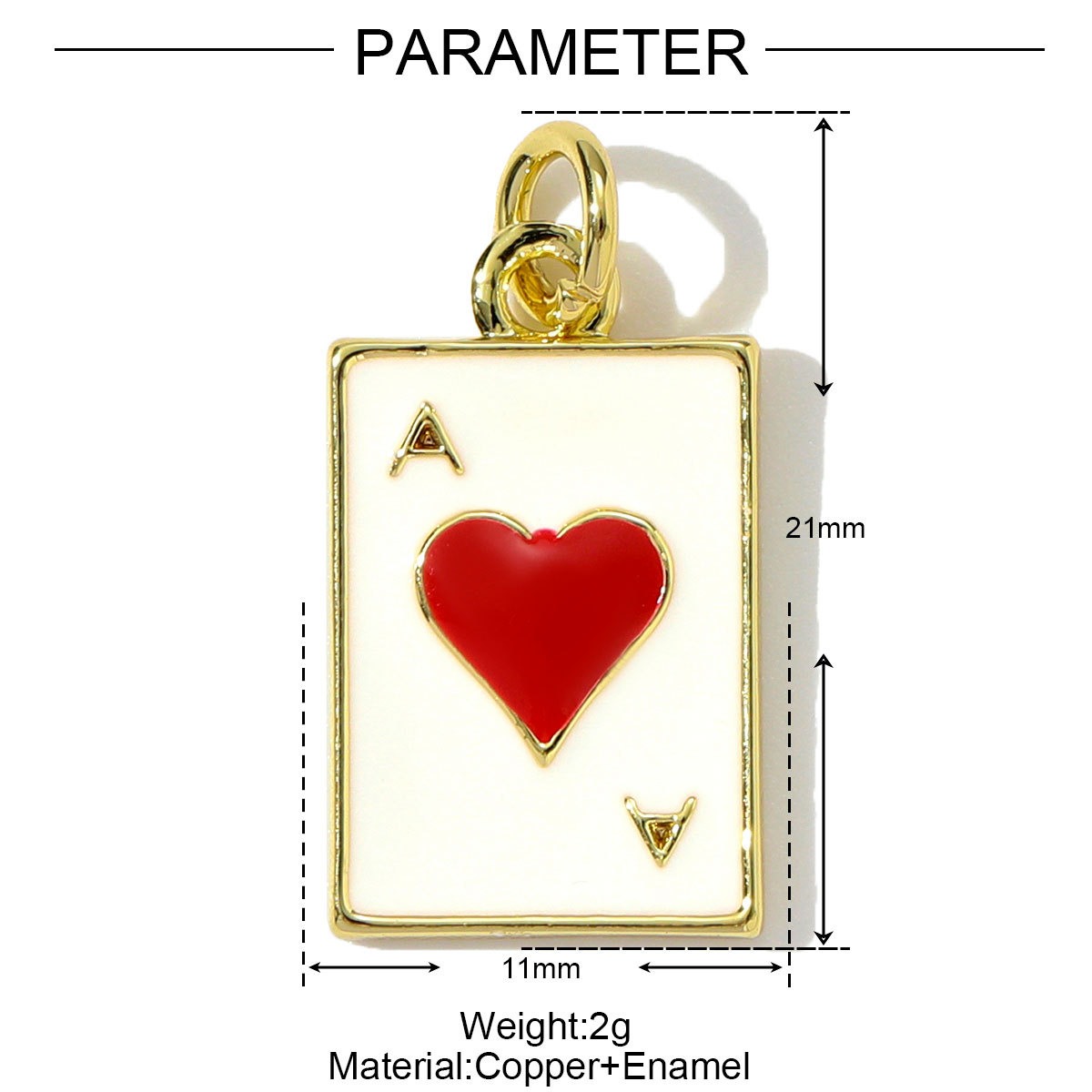 6pcs/pack Wholesale Copper Cubic Zircon Dream Catcher Diy Charms Women Heart Poker Necklace Pendants Cherry Apple Jewelry