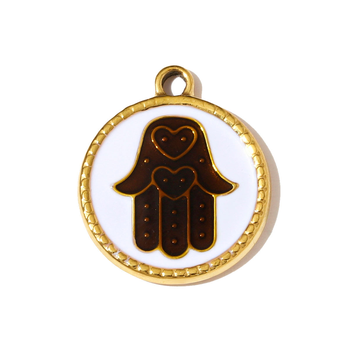 6pcs/pack Fashion Stainless Steel Pharaoh of Egypt Necklace Pendants Eye Hamsa Hand DIY Charms Women Moon Heart Jewelry Wholesale