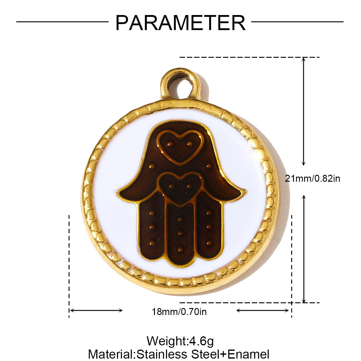 6pcs/pack Fashion Stainless Steel Pharaoh of Egypt Necklace Pendants Eye Hamsa Hand DIY Charms Women Moon Heart Jewelry Wholesale
