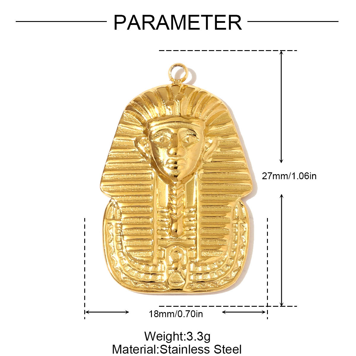6pcs/pack Fashion Stainless Steel Pharaoh of Egypt Necklace Pendants Eye Hamsa Hand DIY Charms Women Moon Heart Jewelry Wholesale