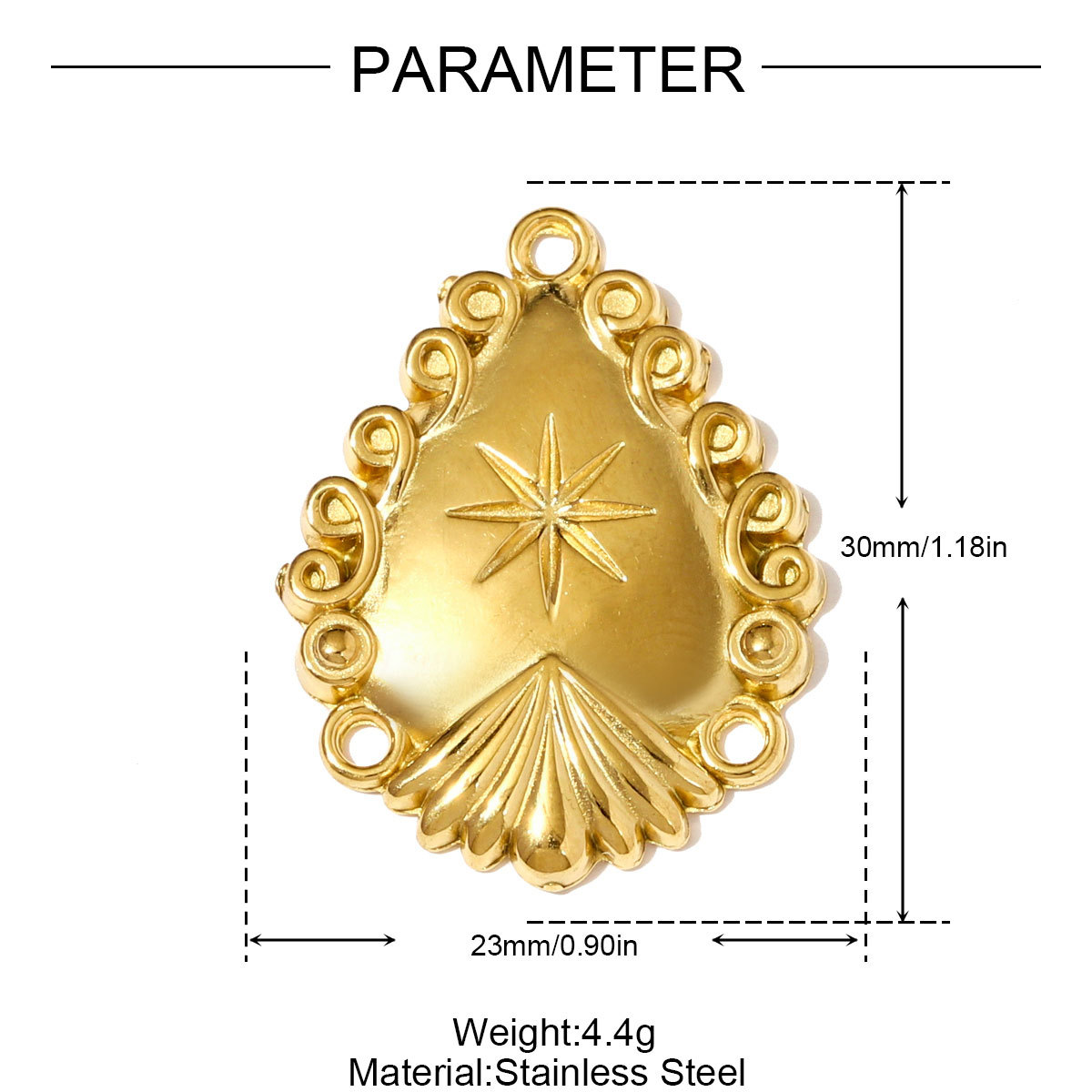 6pcs/pack Fashion Stainless Steel Pharaoh of Egypt Necklace Pendants Eye Hamsa Hand DIY Charms Women Moon Heart Jewelry Wholesale
