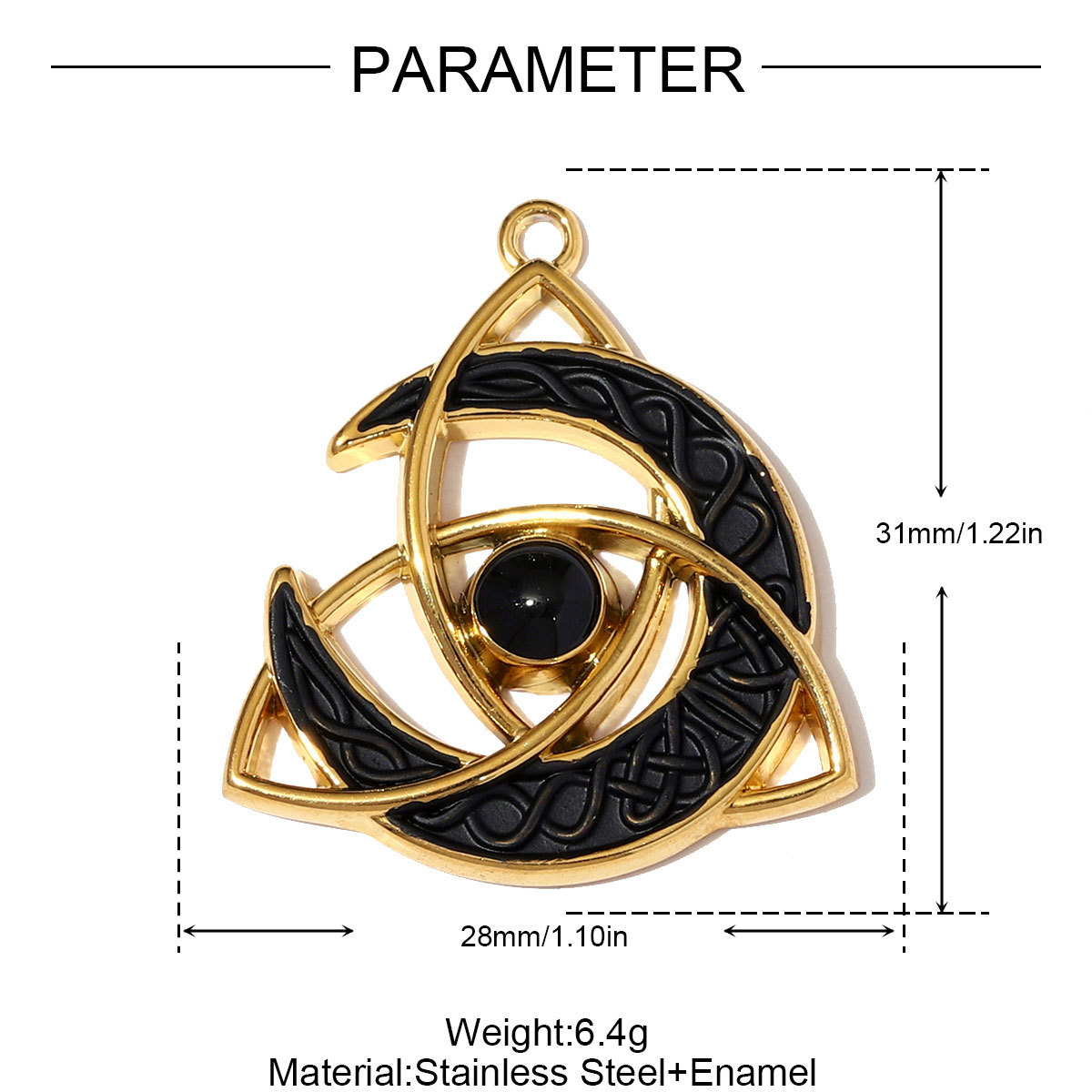 6pcs/pack Fashion Stainless Steel Pharaoh of Egypt Necklace Pendants Eye Hamsa Hand DIY Charms Women Moon Heart Jewelry Wholesale