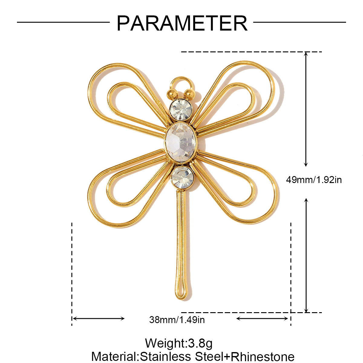 6pcs/pack Big Size Stainless Steel Enamel Angel Wing Necklace Pendants Fairy DIY Charms Women Butterfly Dragonfly Jewelry Wholesale