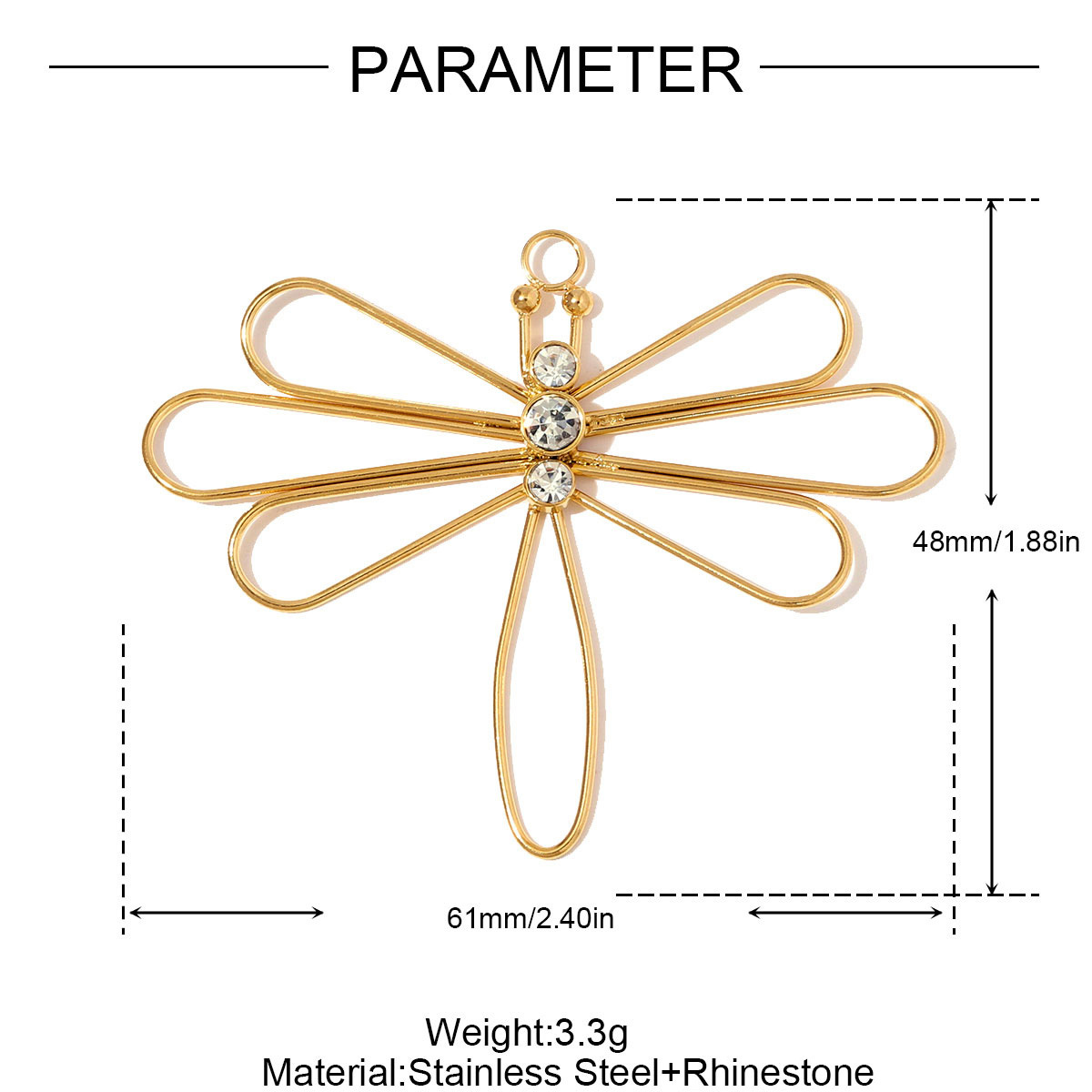6pcs/pack Big Size Stainless Steel Enamel Angel Wing Necklace Pendants Fairy DIY Charms Women Butterfly Dragonfly Jewelry Wholesale