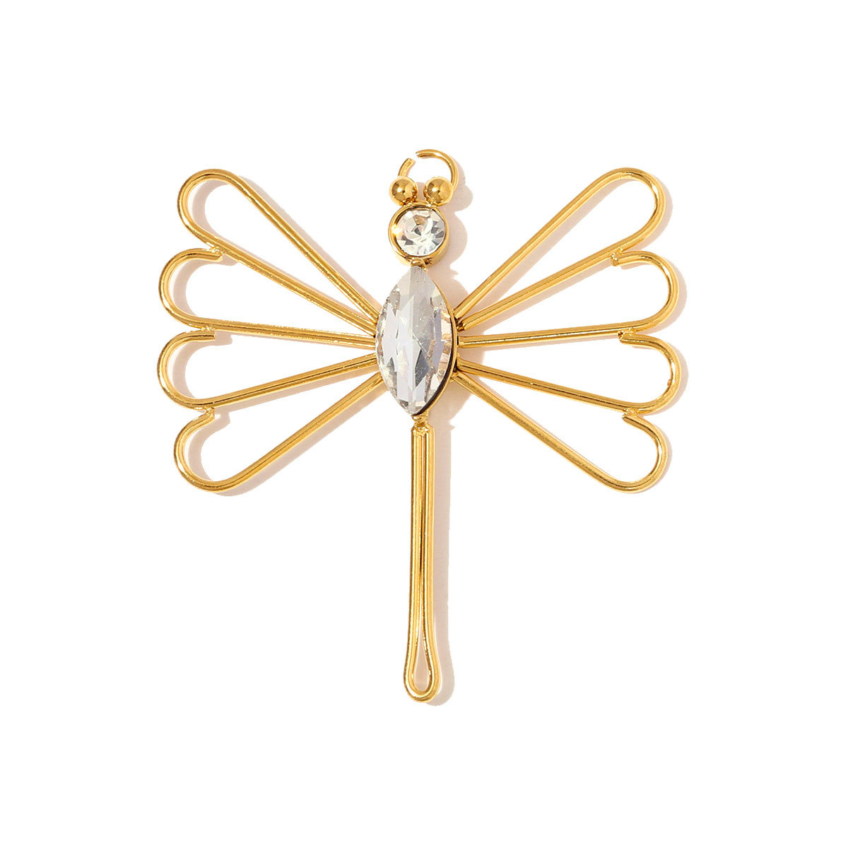 6pcs/pack Big Size Stainless Steel Enamel Angel Wing Necklace Pendants Fairy DIY Charms Women Butterfly Dragonfly Jewelry Wholesale