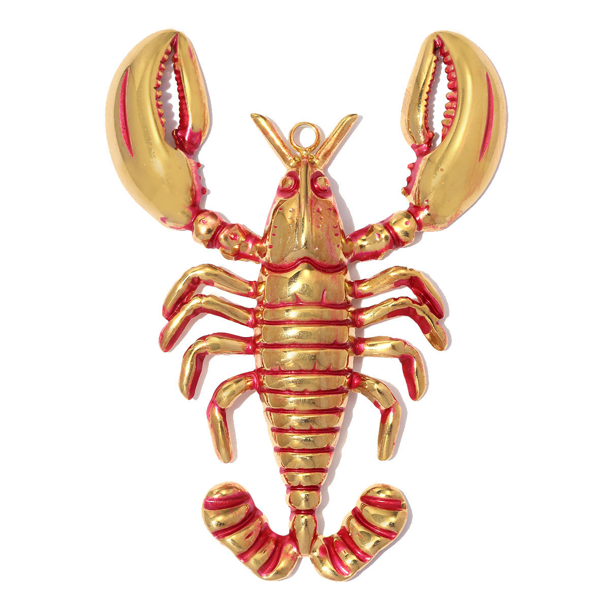 6pcs/pack Large Size Stainless Steel Lobster DIY Earring Charms Starfish Necklace Pendant Women Lucky Fish Bone Jewelry Wholesale
