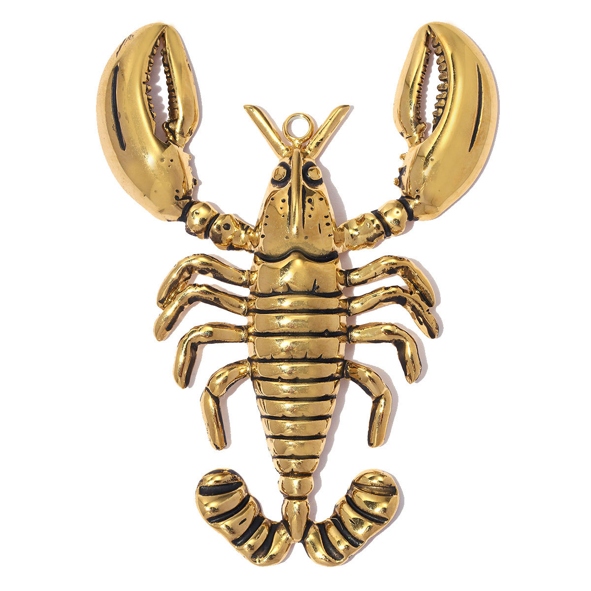 6pcs/pack Large Size Stainless Steel Lobster DIY Earring Charms Starfish Necklace Pendant Women Lucky Fish Bone Jewelry Wholesale