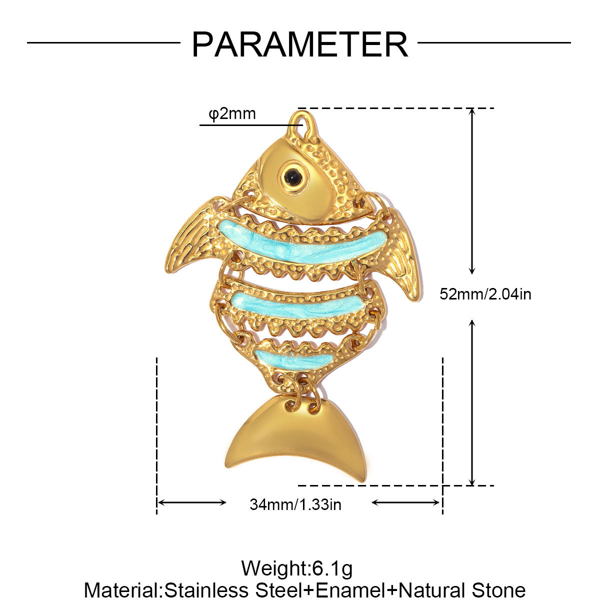 6pcs/pack Large Size Stainless Steel Lobster DIY Earring Charms Starfish Necklace Pendant Women Lucky Fish Bone Jewelry Wholesale