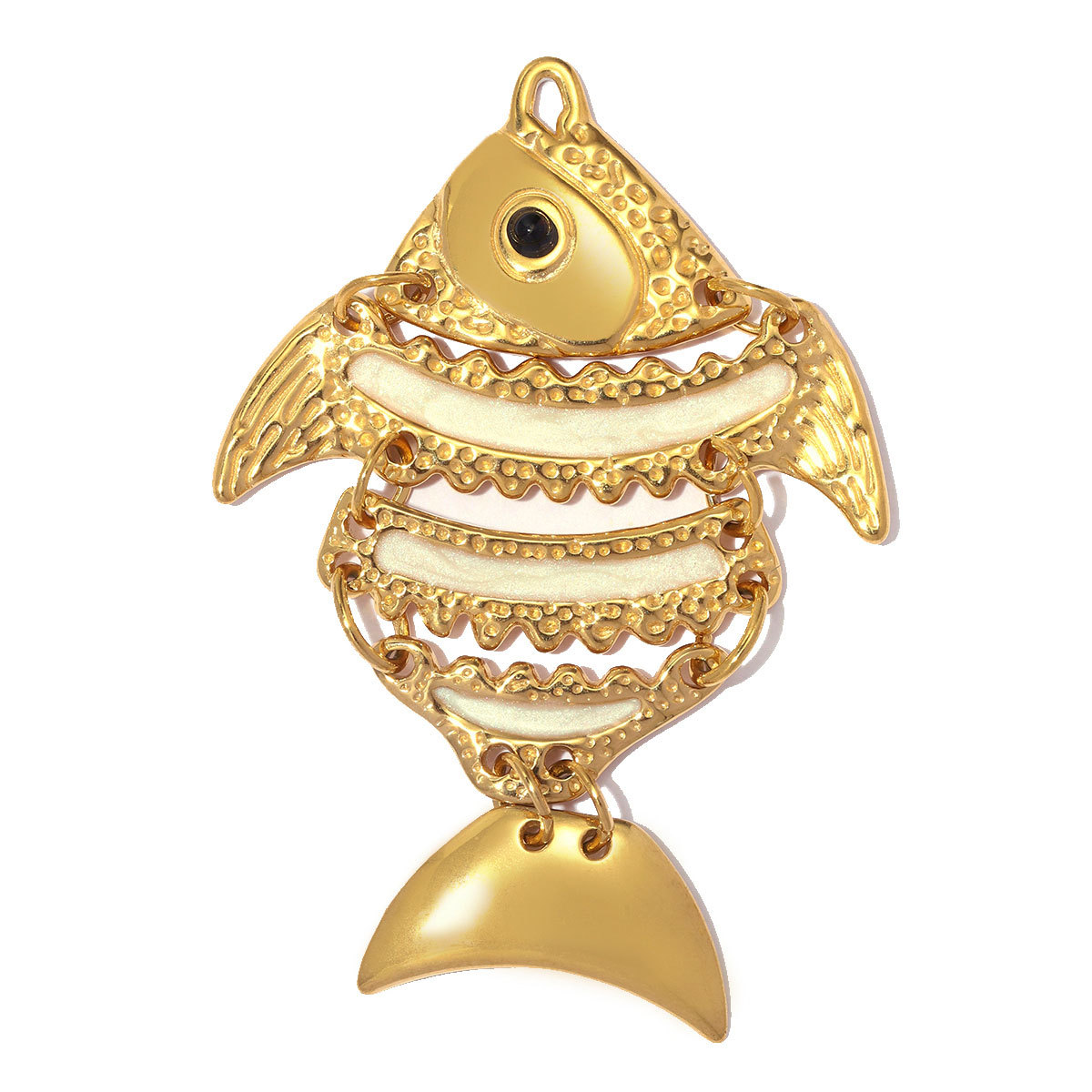 6pcs/pack Large Size Stainless Steel Lobster DIY Earring Charms Starfish Necklace Pendant Women Lucky Fish Bone Jewelry Wholesale