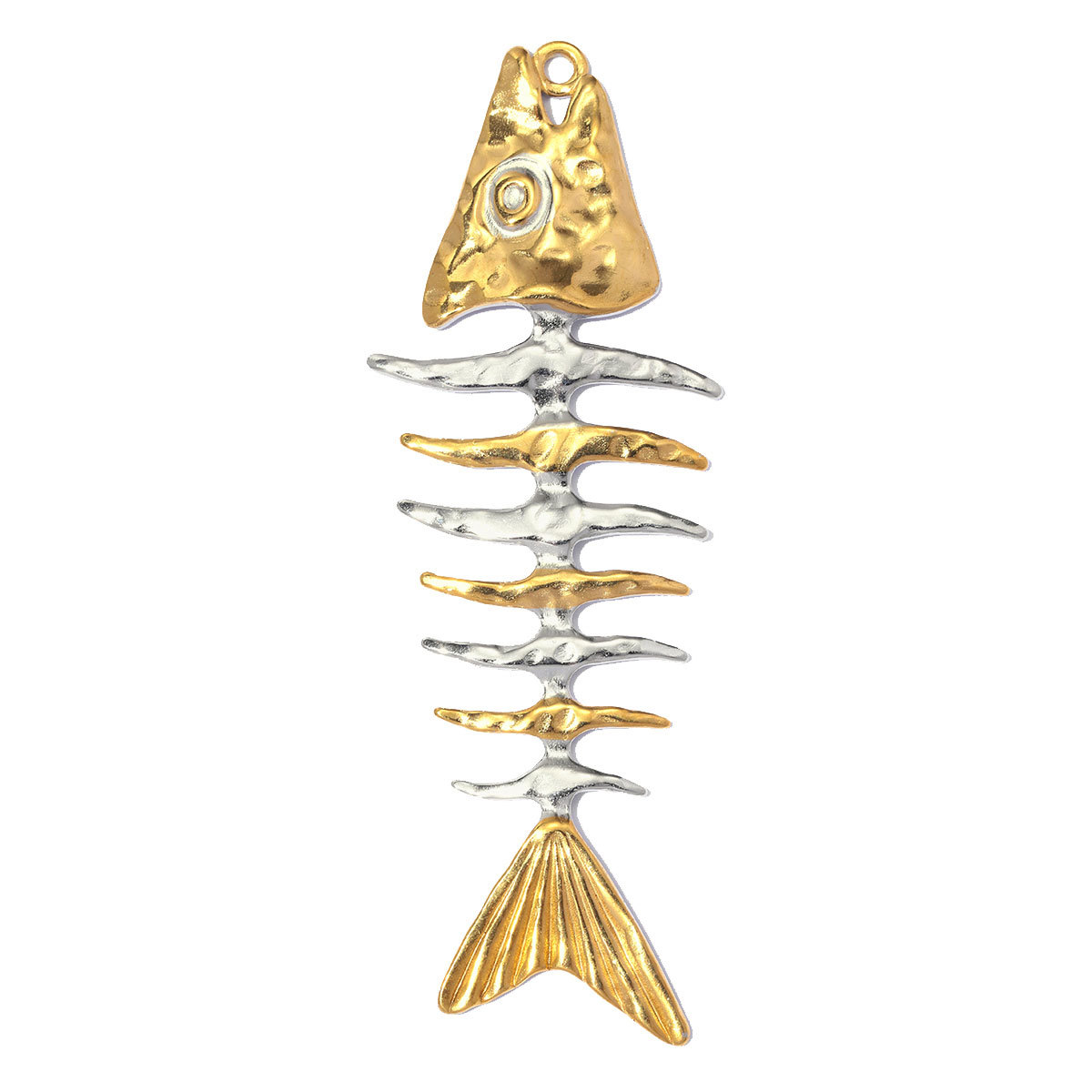 6pcs/pack Large Size Stainless Steel Lobster DIY Earring Charms Starfish Necklace Pendant Women Lucky Fish Bone Jewelry Wholesale