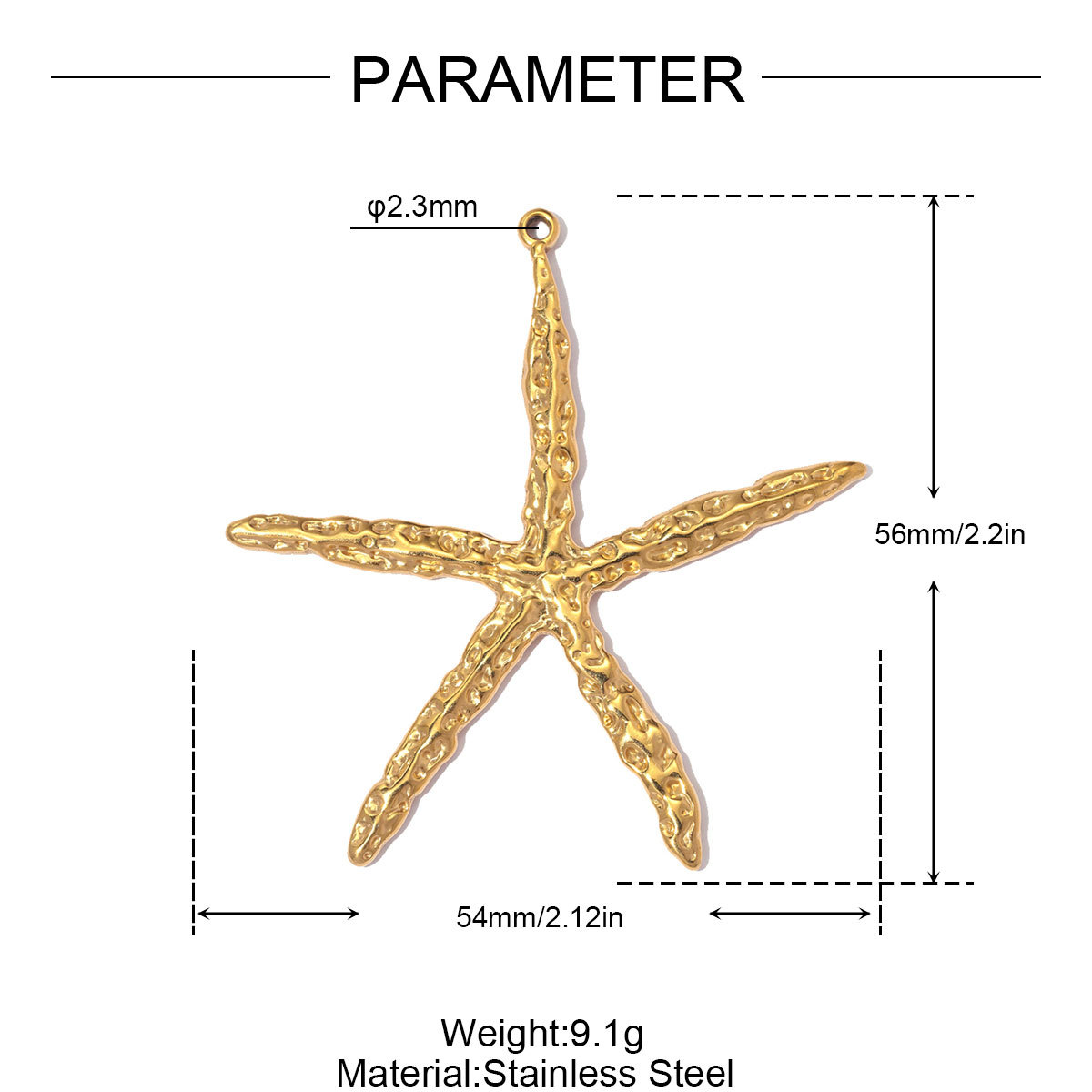 6pcs/pack Large Size Stainless Steel Lobster DIY Earring Charms Starfish Necklace Pendant Women Lucky Fish Bone Jewelry Wholesale