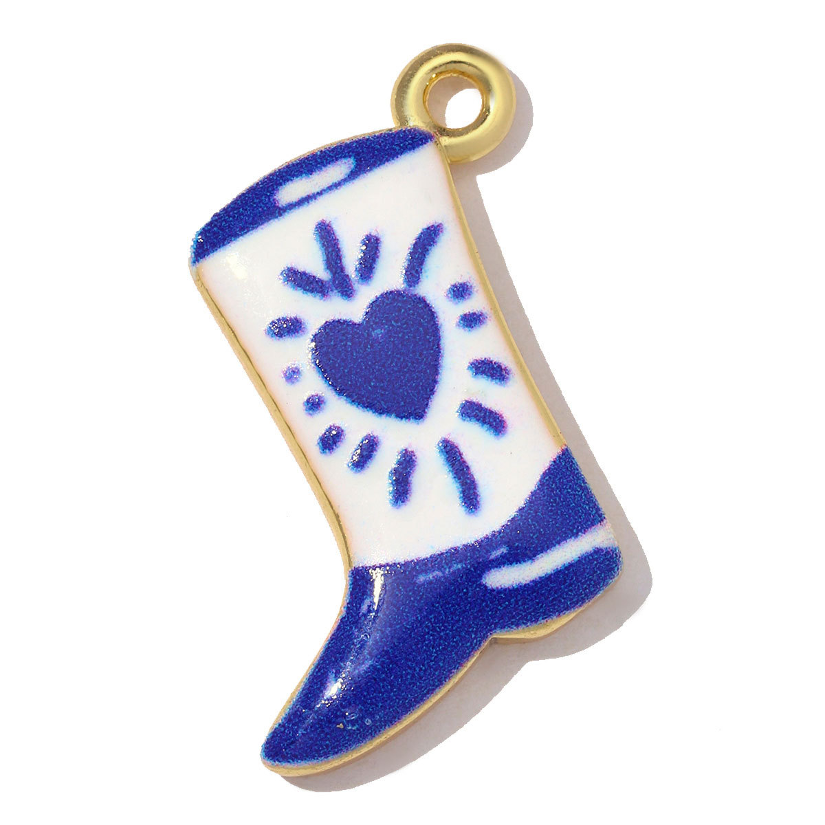 6pcs/pack Copper Enamel Flower Boot Sun DIY Earring Charms Dove Snail Shell Necklace Pendants Women Geometric Jewelry Wholesale