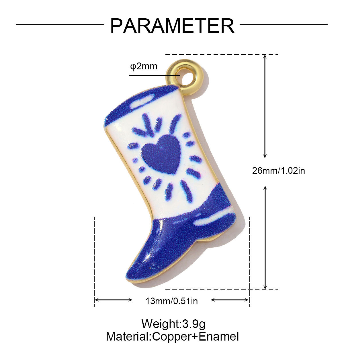 6pcs/pack Copper Enamel Flower Boot Sun DIY Earring Charms Dove Snail Shell Necklace Pendants Women Geometric Jewelry Wholesale
