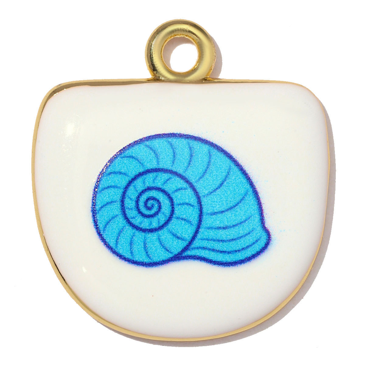 6pcs/pack Copper Enamel Flower Boot Sun DIY Earring Charms Dove Snail Shell Necklace Pendants Women Geometric Jewelry Wholesale