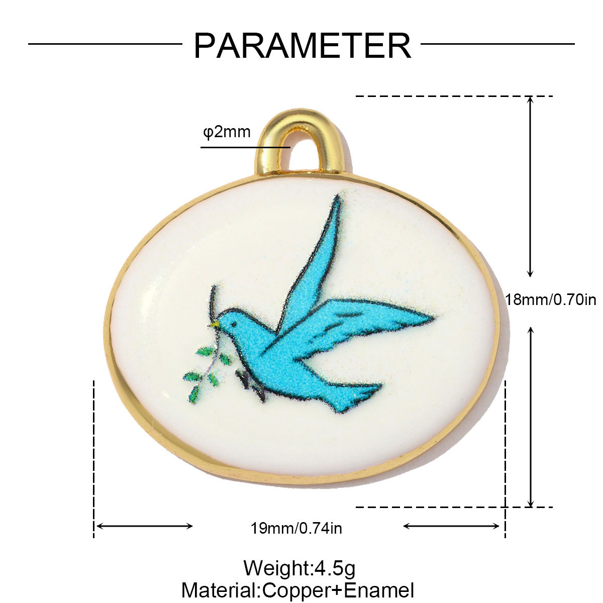6pcs/pack Copper Enamel Flower Boot Sun DIY Earring Charms Dove Snail Shell Necklace Pendants Women Geometric Jewelry Wholesale