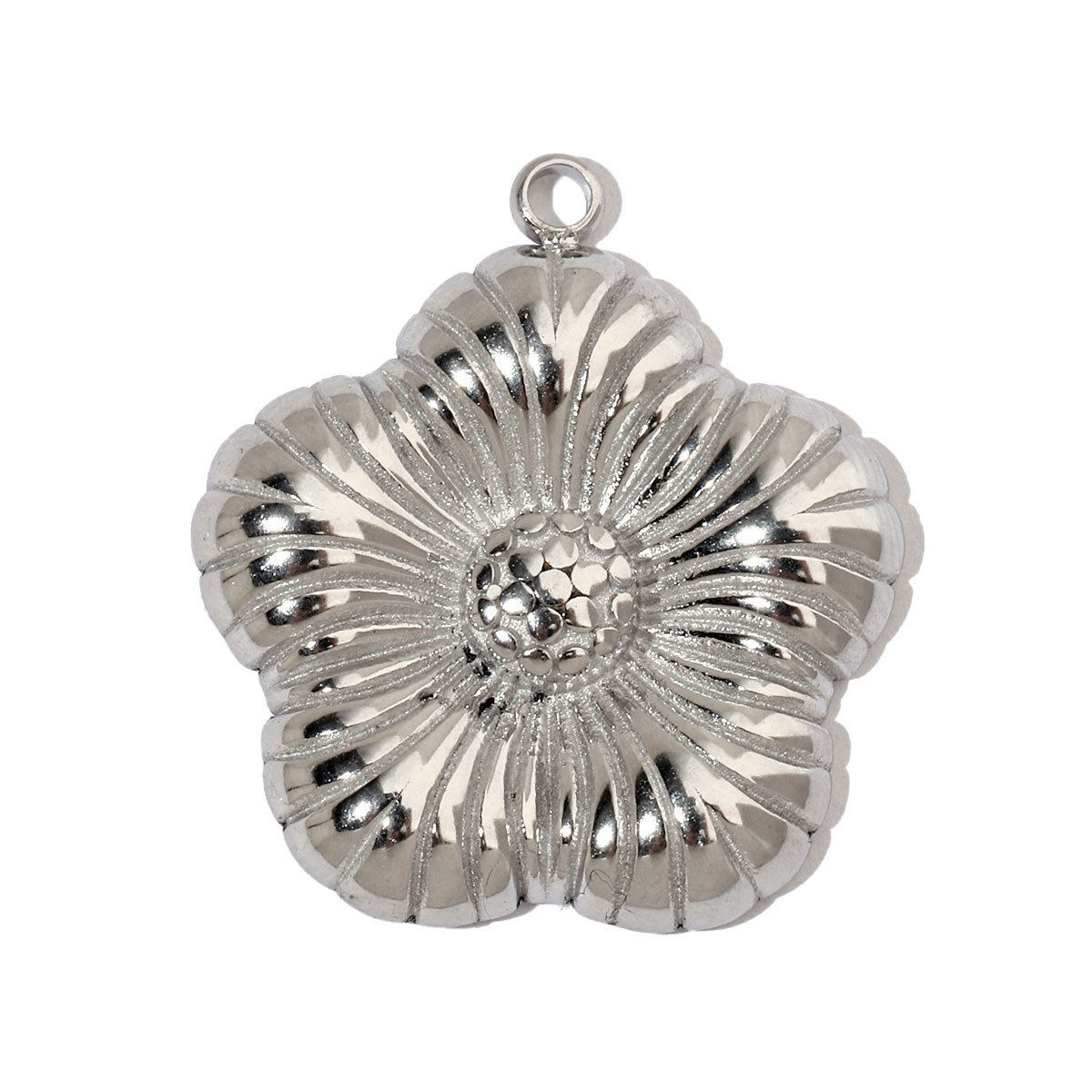 6pcs/pack Conch Leaf Stainless Steel Diy Charms Women Daisy Flower Star Earring Necklace Making Evil Eye Pendant