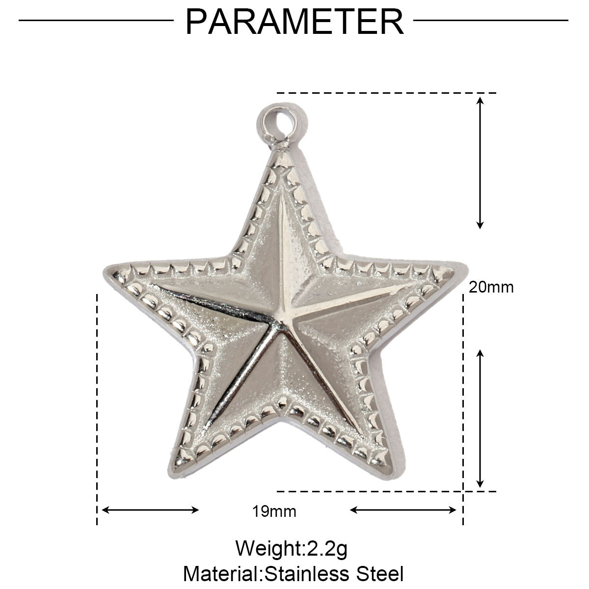 6pcs/pack Conch Leaf Stainless Steel Diy Charms Women Daisy Flower Star Earring Necklace Making Evil Eye Pendant