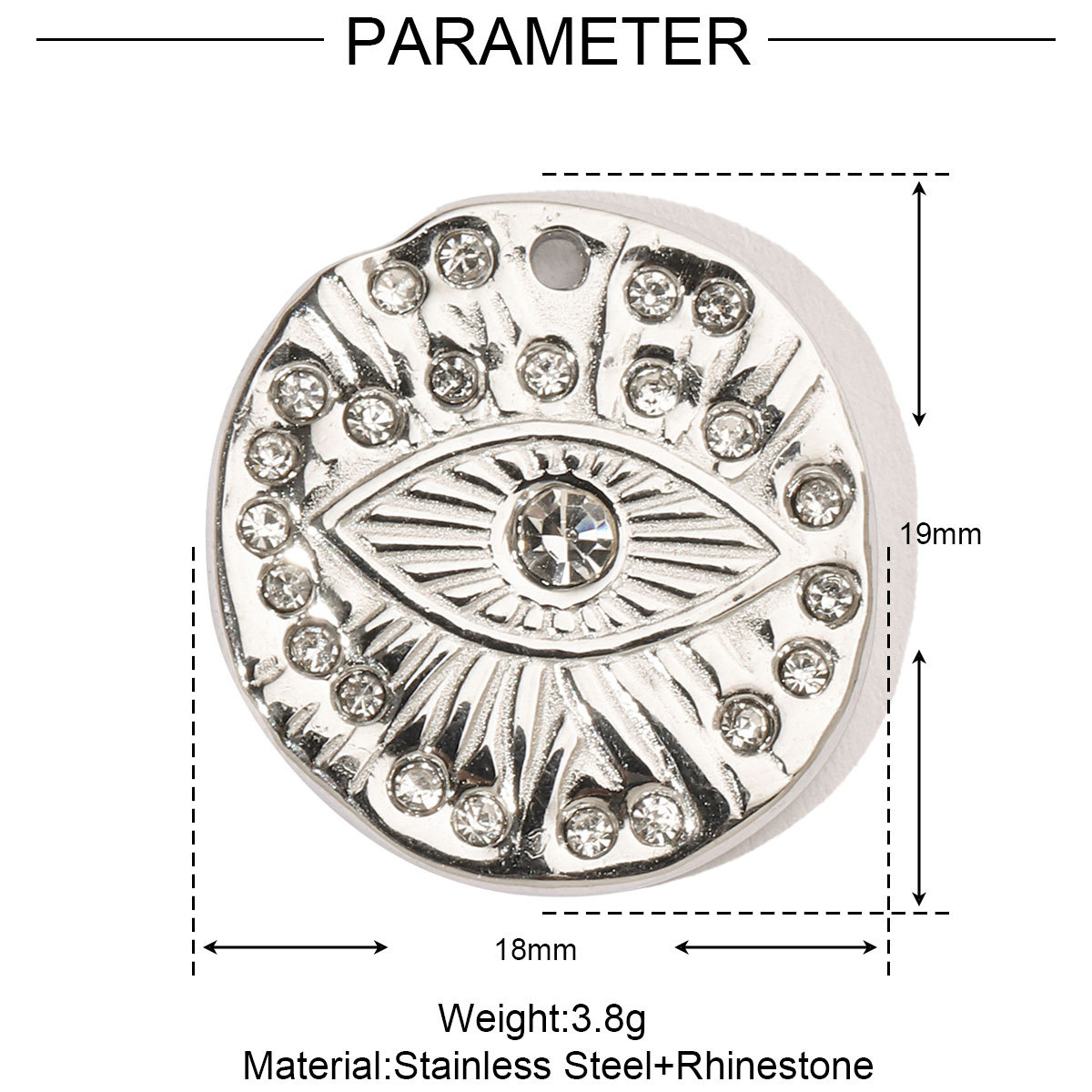 6pcs/pack Conch Leaf Stainless Steel Diy Charms Women Daisy Flower Star Earring Necklace Making Evil Eye Pendant