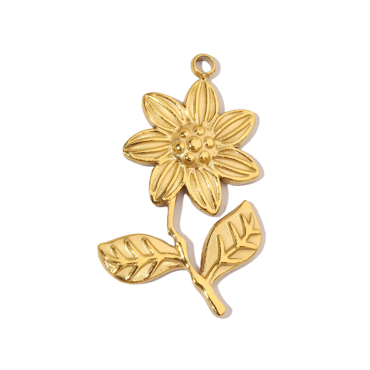 6pcs/pack Moon Leaf Stainless Steel Diy Charms Women Daisy Flower Star Earring Necklace Making Hamsa Hand Pendant