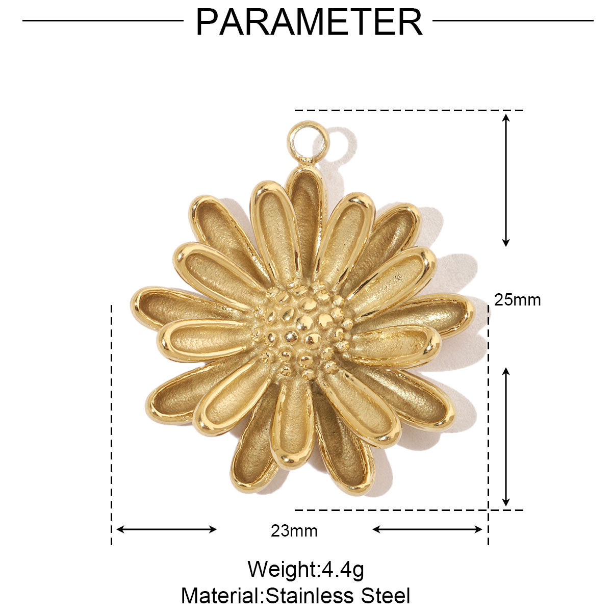 6pcs/pack Moon Leaf Stainless Steel Diy Charms Women Daisy Flower Star Earring Necklace Making Hamsa Hand Pendant