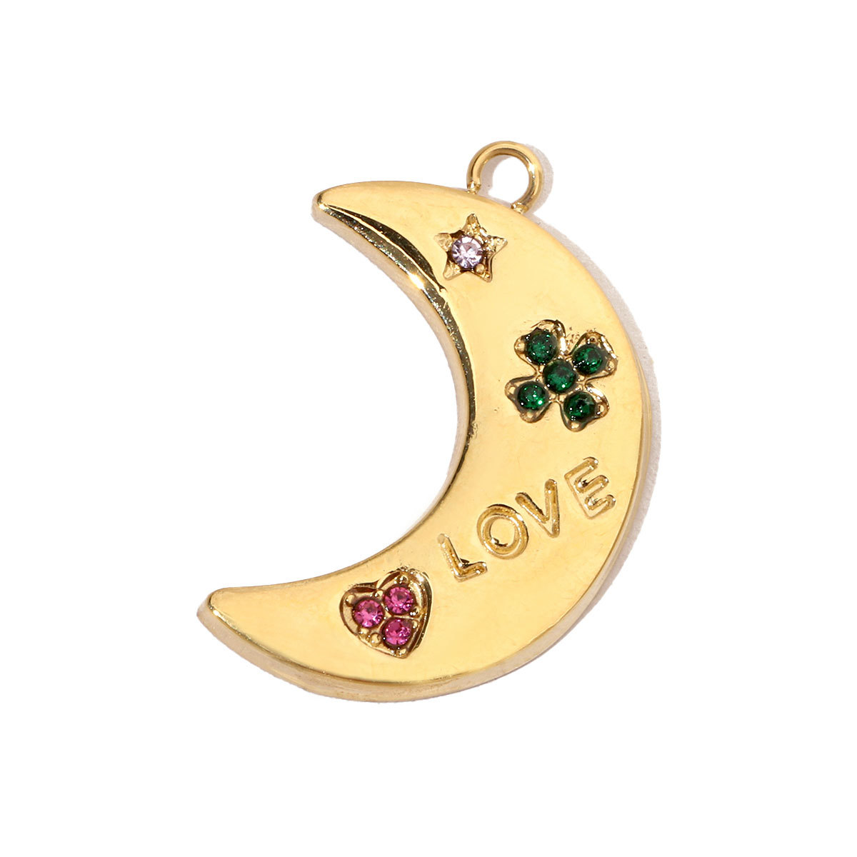 6pcs/pack Moon Leaf Stainless Steel Diy Charms Women Daisy Flower Star Earring Necklace Making Hamsa Hand Pendant