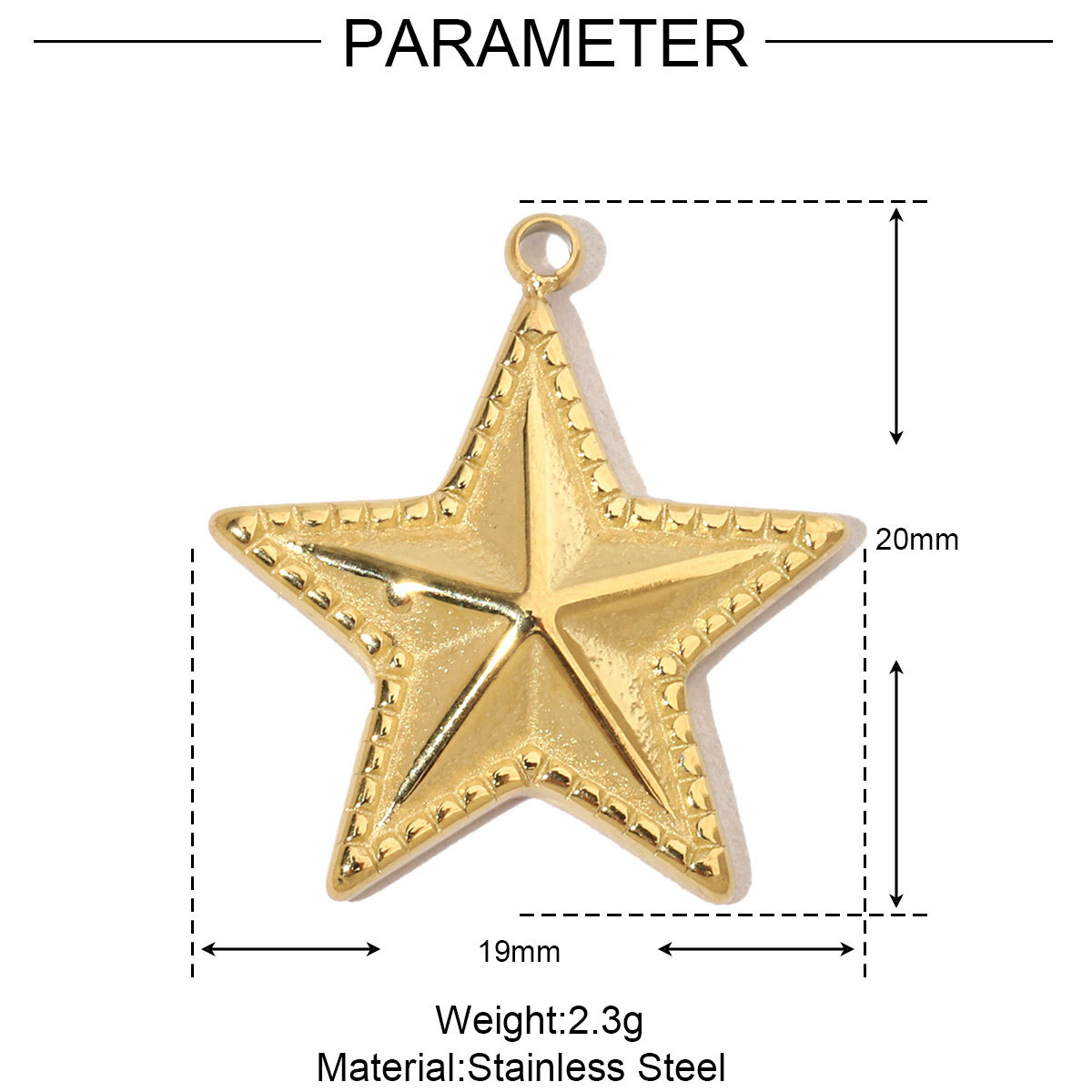 6pcs/pack Moon Leaf Stainless Steel Diy Charms Women Daisy Flower Star Earring Necklace Making Hamsa Hand Pendant