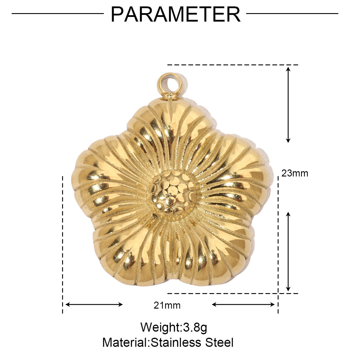 6pcs/pack Moon Leaf Stainless Steel Diy Charms Women Daisy Flower Star Earring Necklace Making Hamsa Hand Pendant