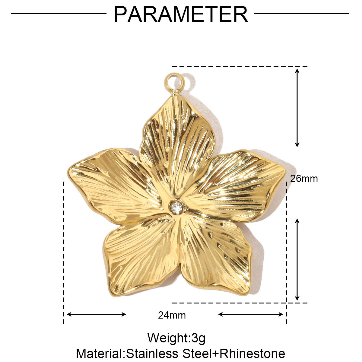 6pcs/pack Moon Leaf Stainless Steel Diy Charms Women Daisy Flower Star Earring Necklace Making Hamsa Hand Pendant