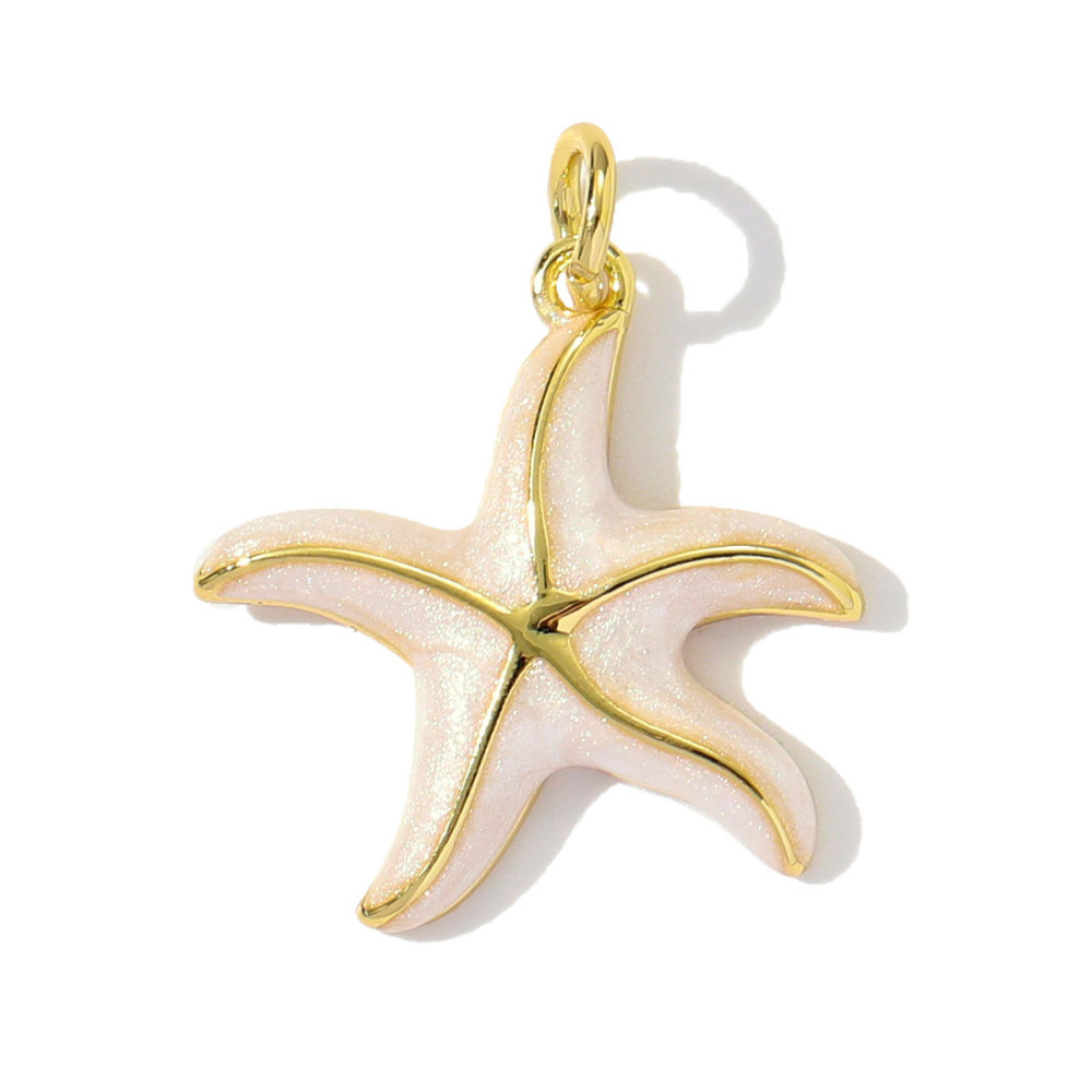 6pcs/pack Wholesale Copper Enamel Chilli Sunflower Diy Earring Charms Women Shell Starfish Camera Necklace Pendants Cherry Jewelry