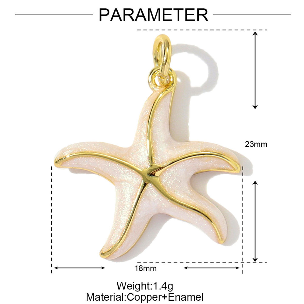 6pcs/pack Wholesale Copper Enamel Chilli Sunflower Diy Earring Charms Women Shell Starfish Camera Necklace Pendants Cherry Jewelry