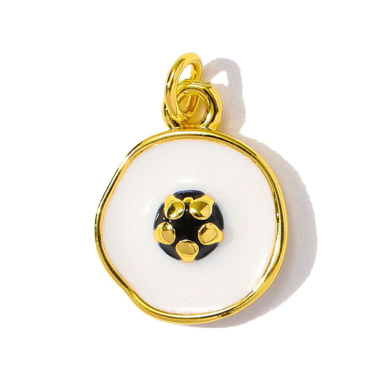 6pcs/pack Wholesale Copper Enamel Monet Garden Flower Diy Earring Charms Women Lover Baseball Necklace Pendants Sport Jewelry