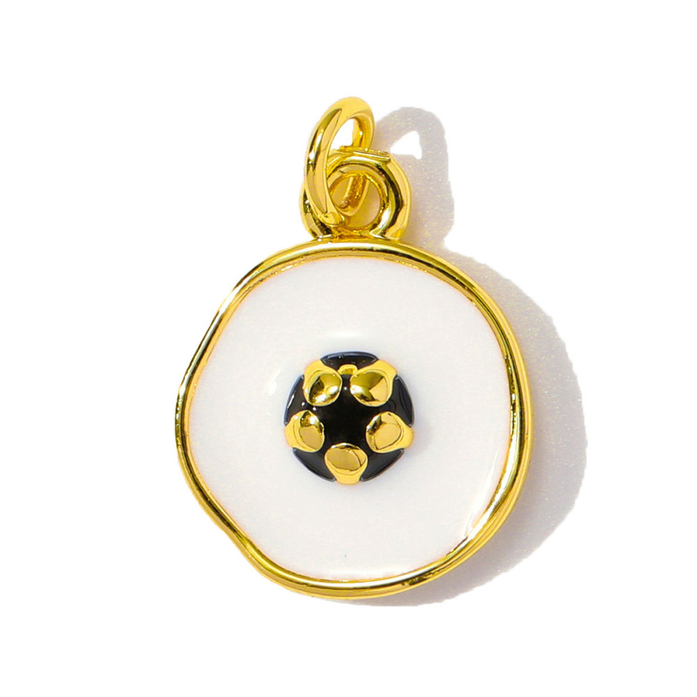 6pcs/pack Wholesale Copper Enamel Monet Garden Flower Diy Earring Charms Women Lover Baseball Necklace Pendants Sport Jewelry